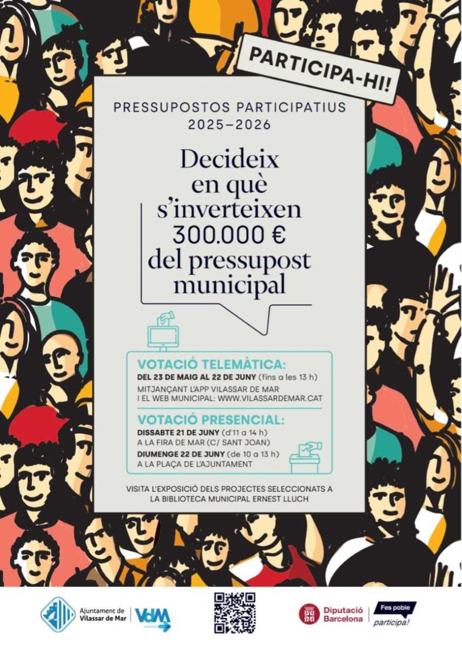 Cartell votacions als Pressupostos Participatius 2025-2026