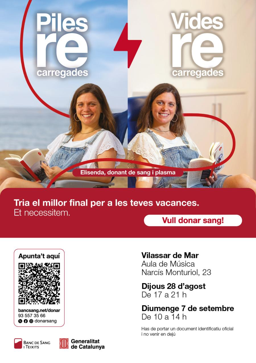 Donació de sang 28 d'agost i 7 de setembre