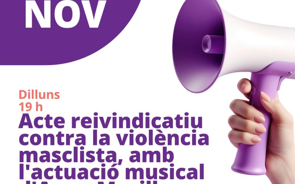 Cartell acte reivindicatiu contra la violència masclista