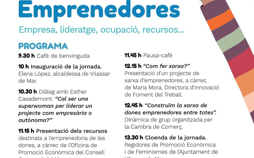 Programació de la I Jornada de la Xarxa de Dones Emprenedores