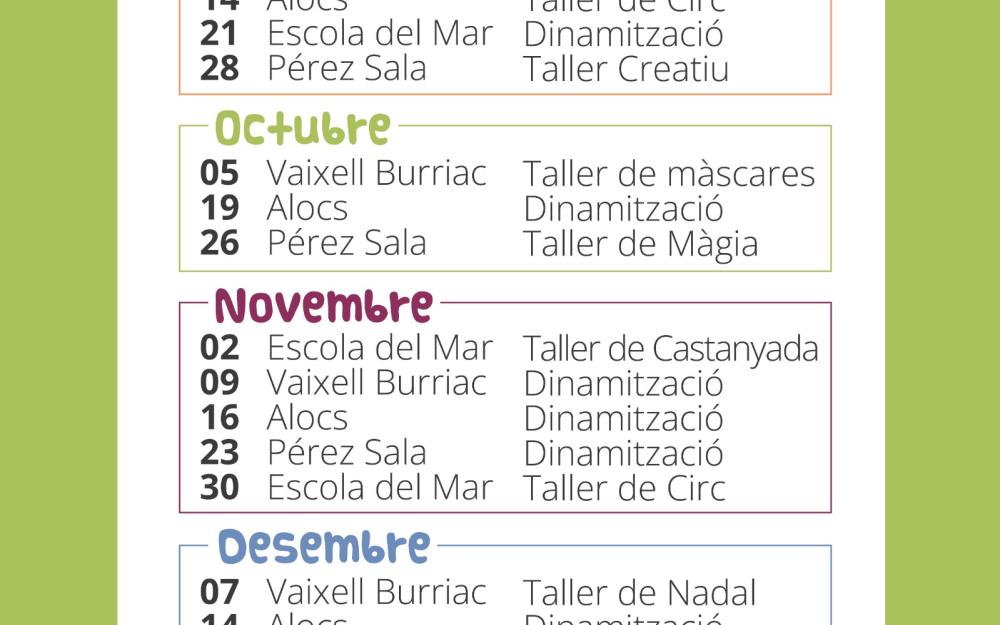 Calendari Patis Oberts