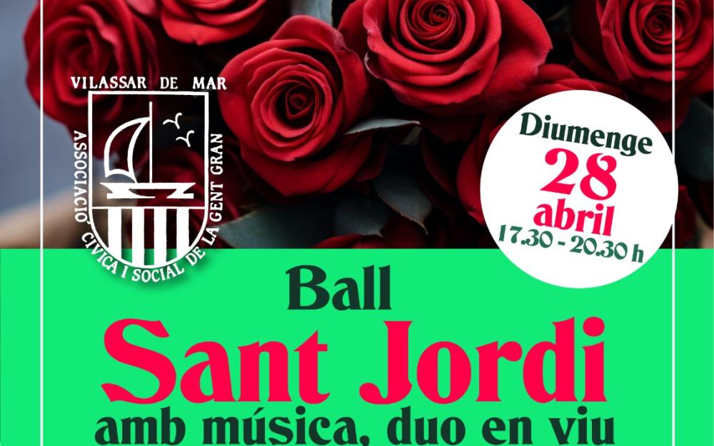 Cartell del ball de Sant Jordi organitzat pel Centre Cívic del Passeig