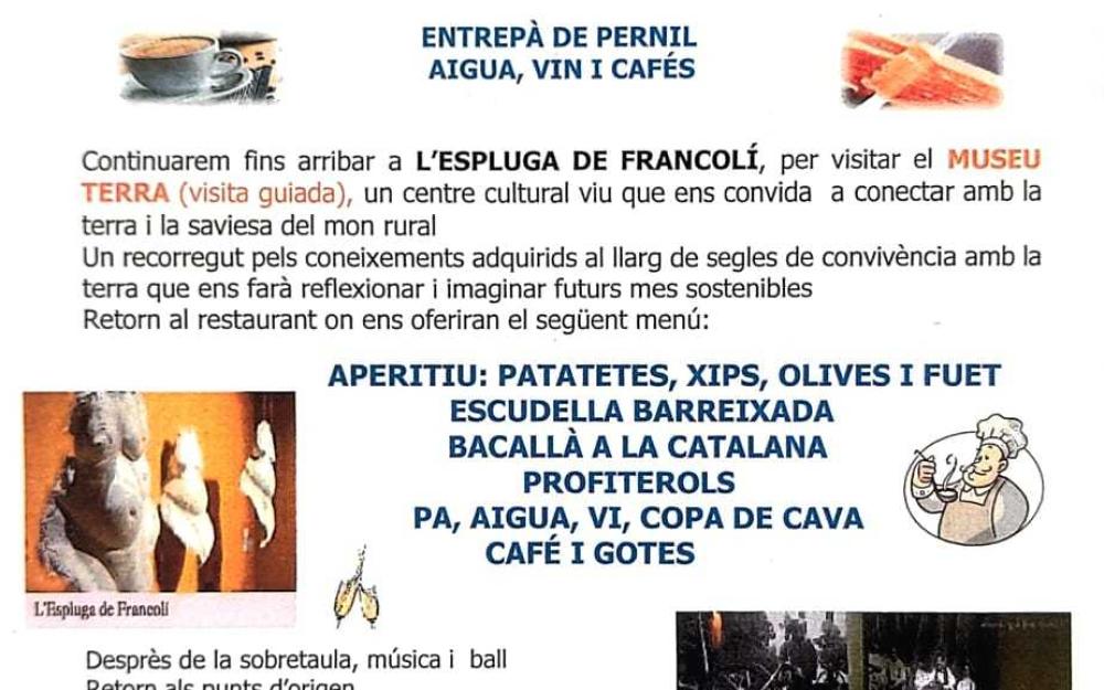 Cartell de la sortida a L'Espluga de Francolí