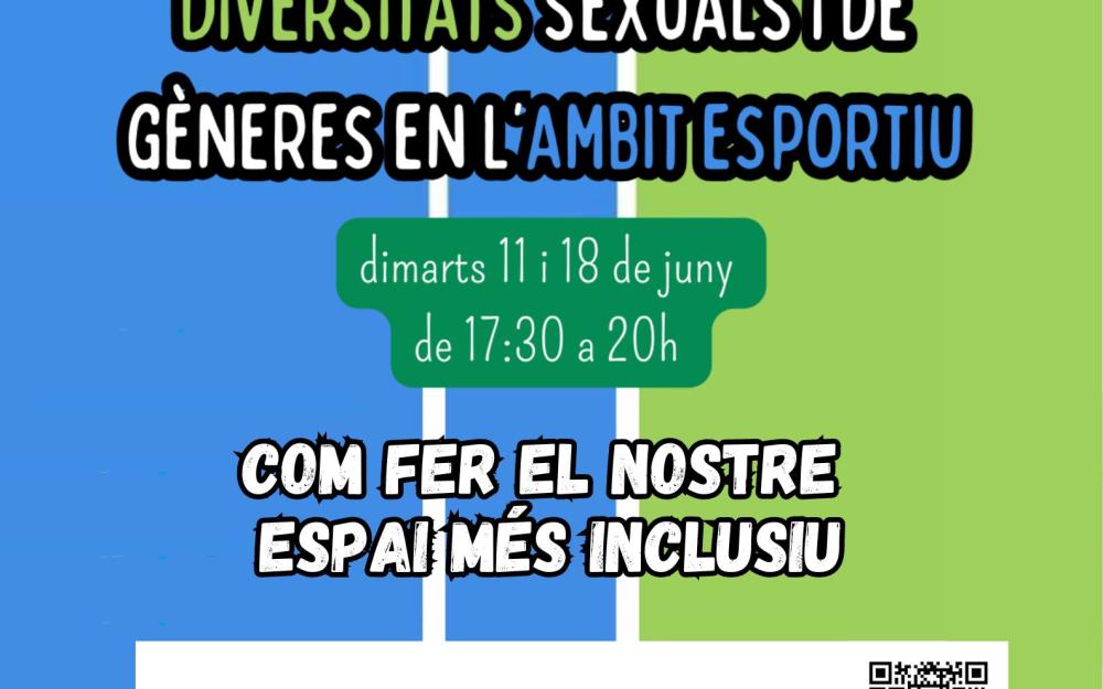 Cartell de la formació en línia sobre diversitats sexuals i de gèneres en l'àmbit esportiu