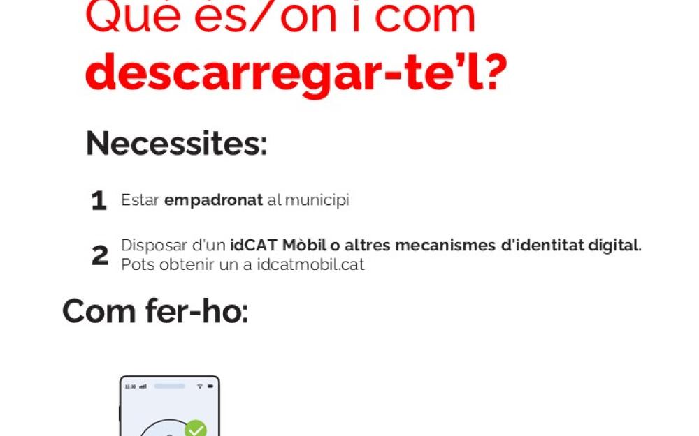 Infografia explicativa com obtenir el volant del padró en un clic