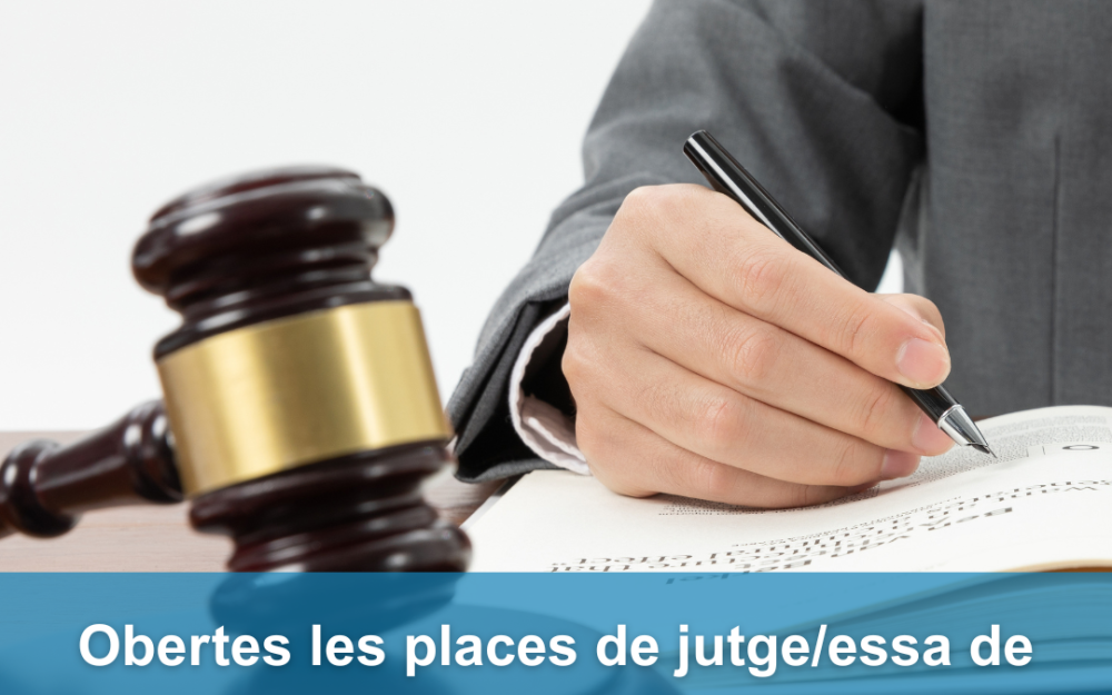 Obertes les places de jutge/essa de Pau i substitut/a del Jutjat de Pau de Vilassar de Mar.