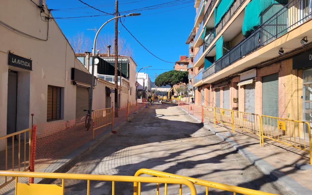 Obra de l'avinguda Montevideo, tram Jeroni Marsal-Marina