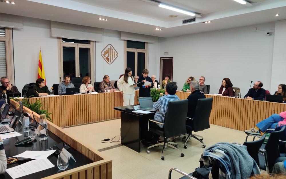 Lectura del manifest dels Drets dels Infants en el ple de novembre