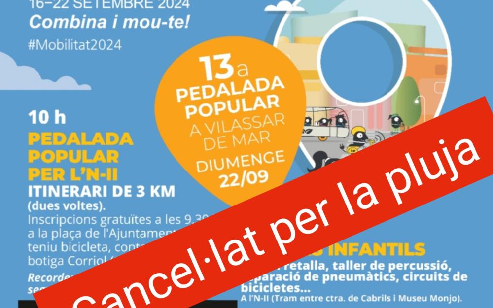 Cartell Pedalada cancel·lada