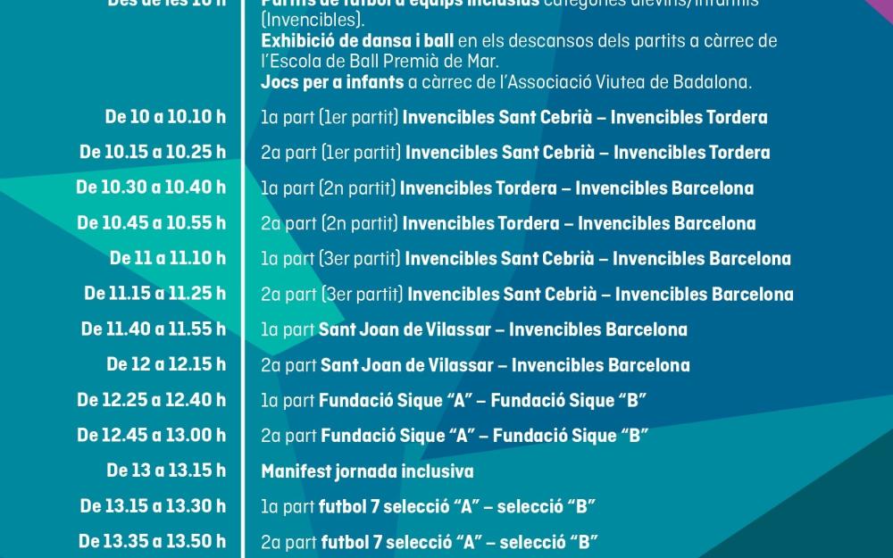 Programació Jornada Esportiva Inclusiva