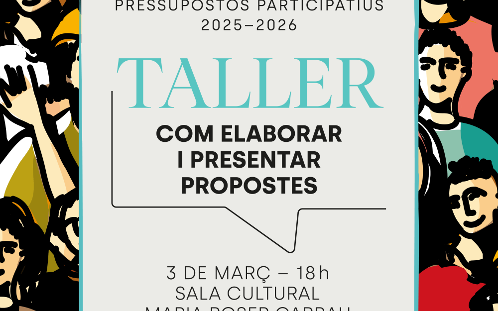 Cartell del taller com elaborar i presentar propostes