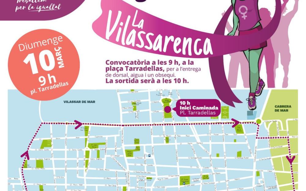 Mapa recorregut caminada La Vilassarenca