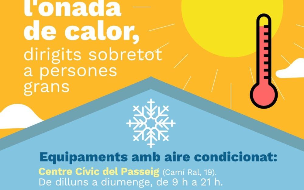 Cartell dels equipaments amb aire condicionat que actuen com a refugis climàtics