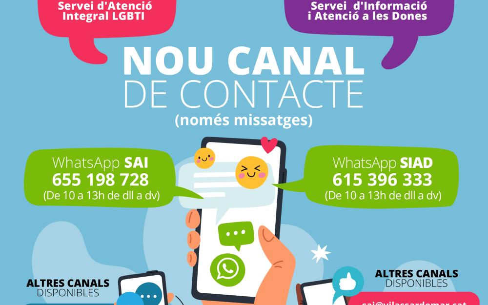 Canals de Whatsapp del SAI i SIAD