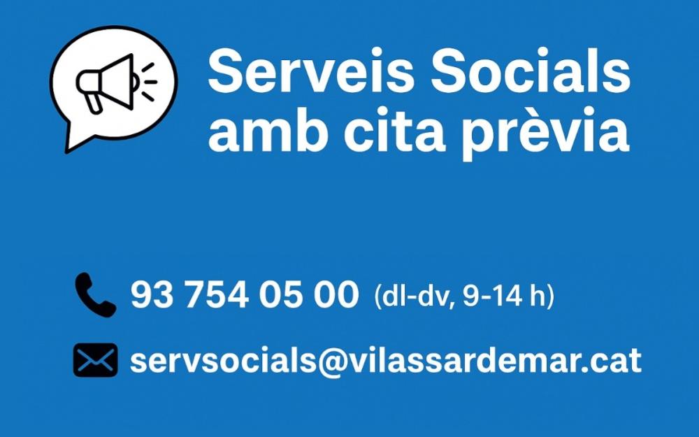 Avís Serveis Socials amb cita prèvia