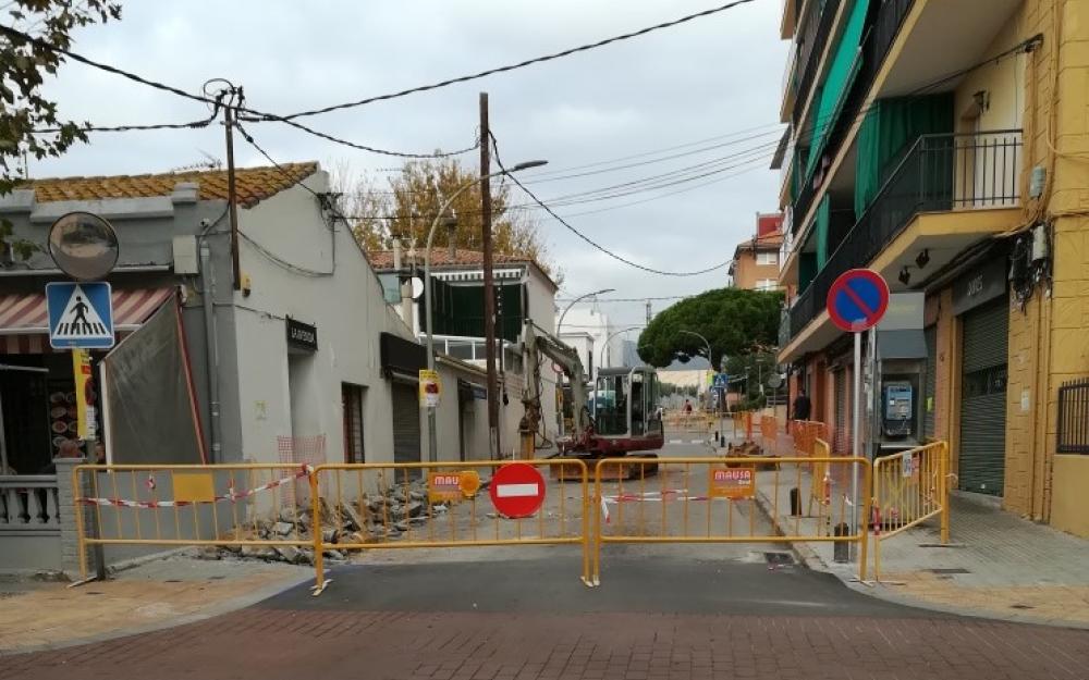 Avinguda Montevideo tallada amb motiu de les obres 
