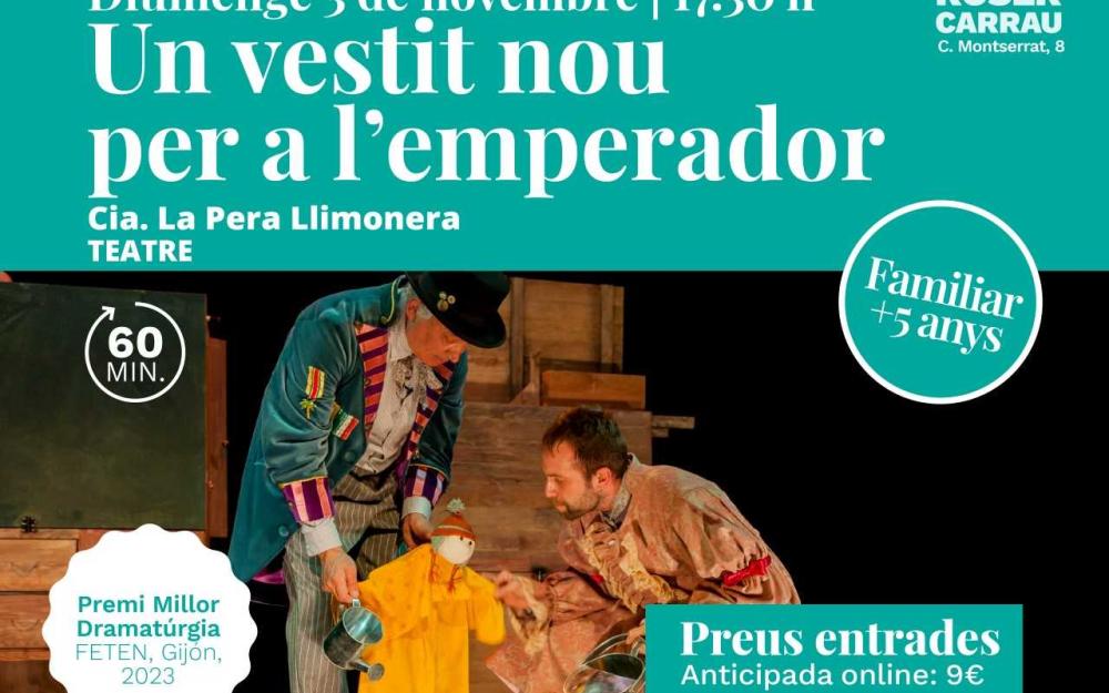 Cartell de l'espectacle Un vestit nou per a l'emperador