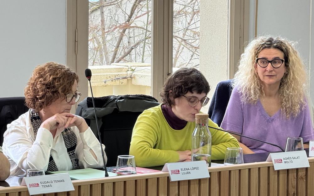 La portaveu de Babord, Agnès Salat, a la moció de censura