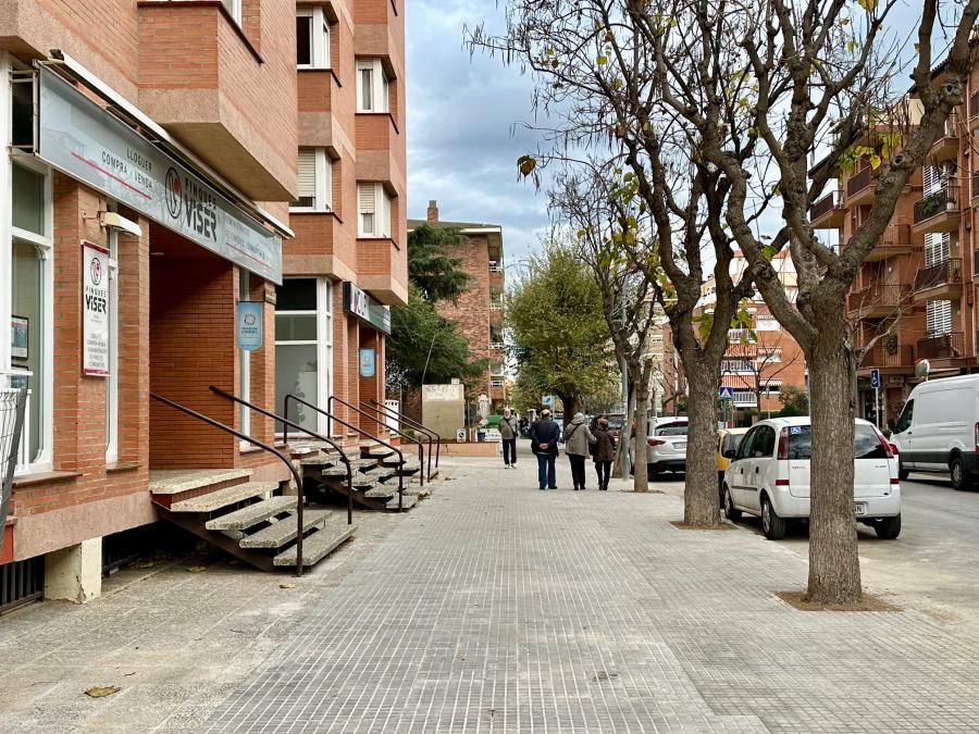 Aspecte del tram arranjat, després de la retirada de les jardines