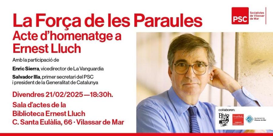 Cartell acte d'homenatge a Ernest Lluch