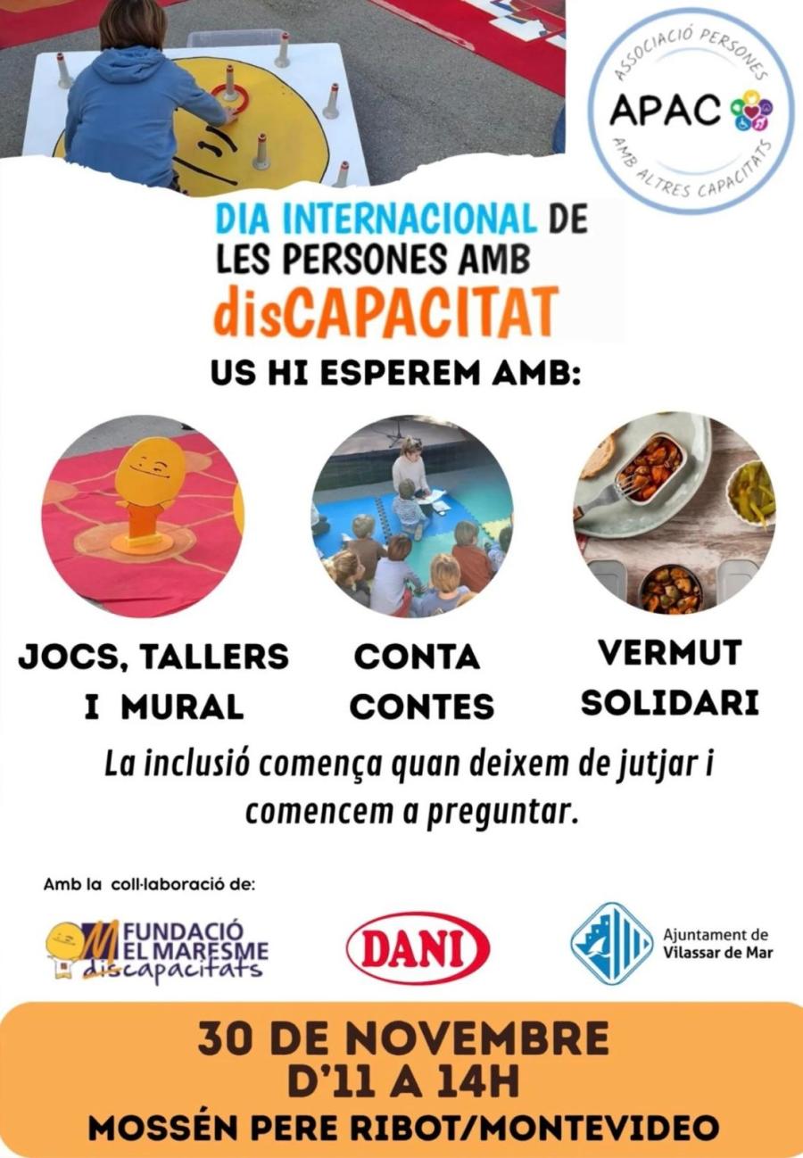 Cartell de l'APAC Dia Internacional de les persones amb discapacitat