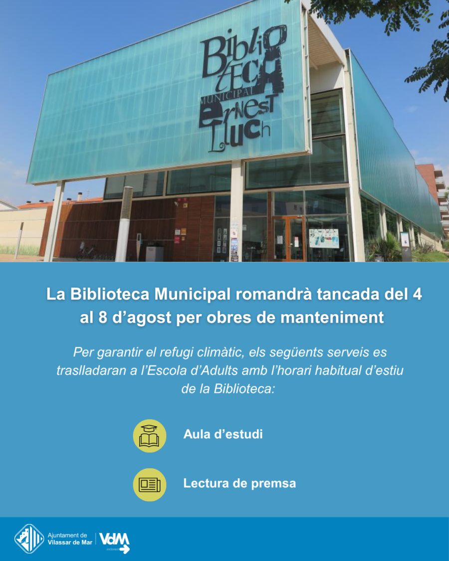 Tancament Biblioteca Obres