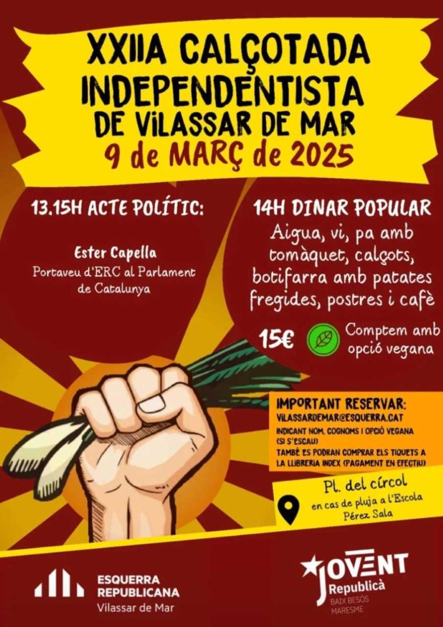 Cartell de la XXII Calçotada independentista d'ERC