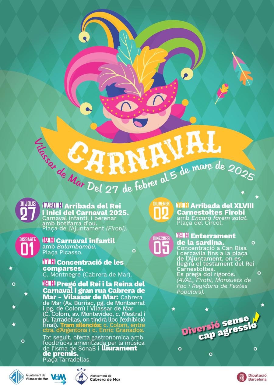 Programació Carnaval 2025 Vilassar de Mar