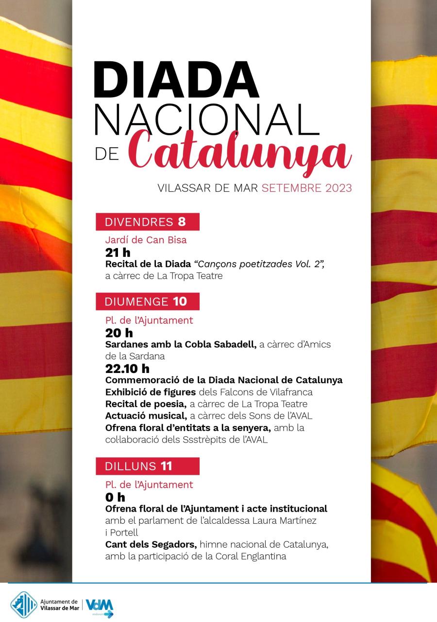 Dia De Cataluña 2023 Celebrem la Diada Nacional de Catalunya | Ajuntament de Vilassar de Mar