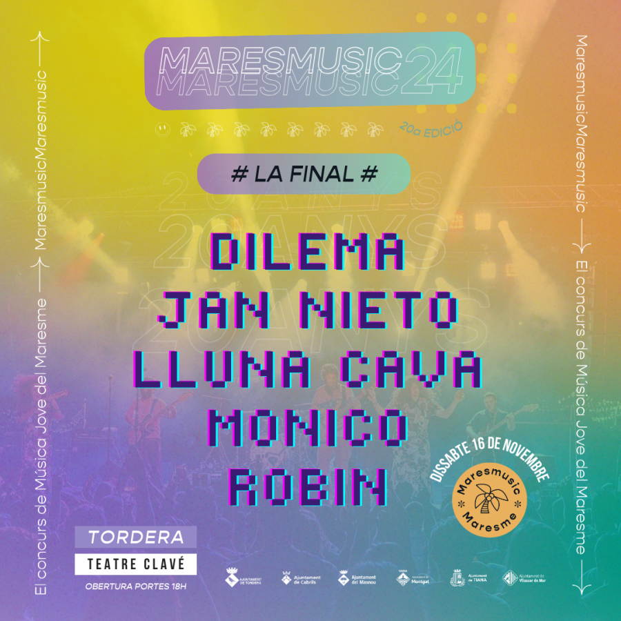 Cartell de la Final 20a edició del Maresmusic Maresme