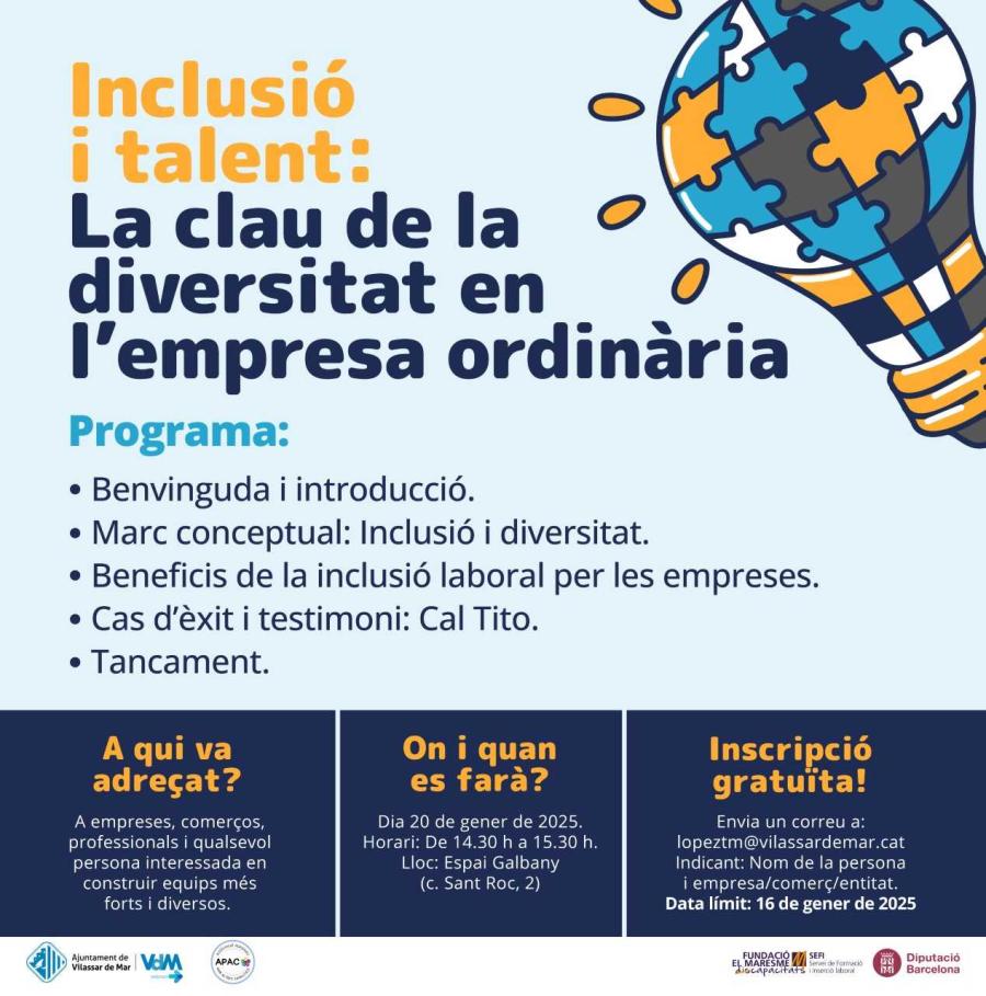 Cartell "Inclusió i talent"