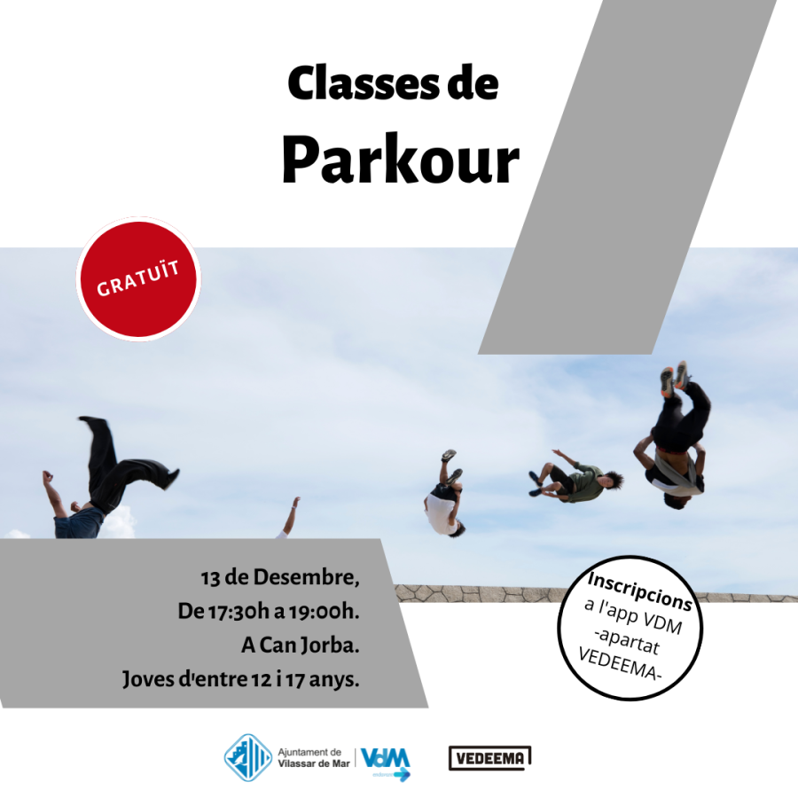 Cartell de les classes de parkour