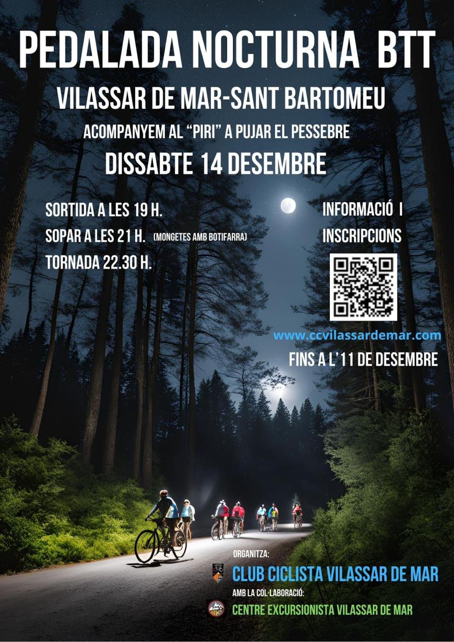 Cartell pedalada nocturna BTT