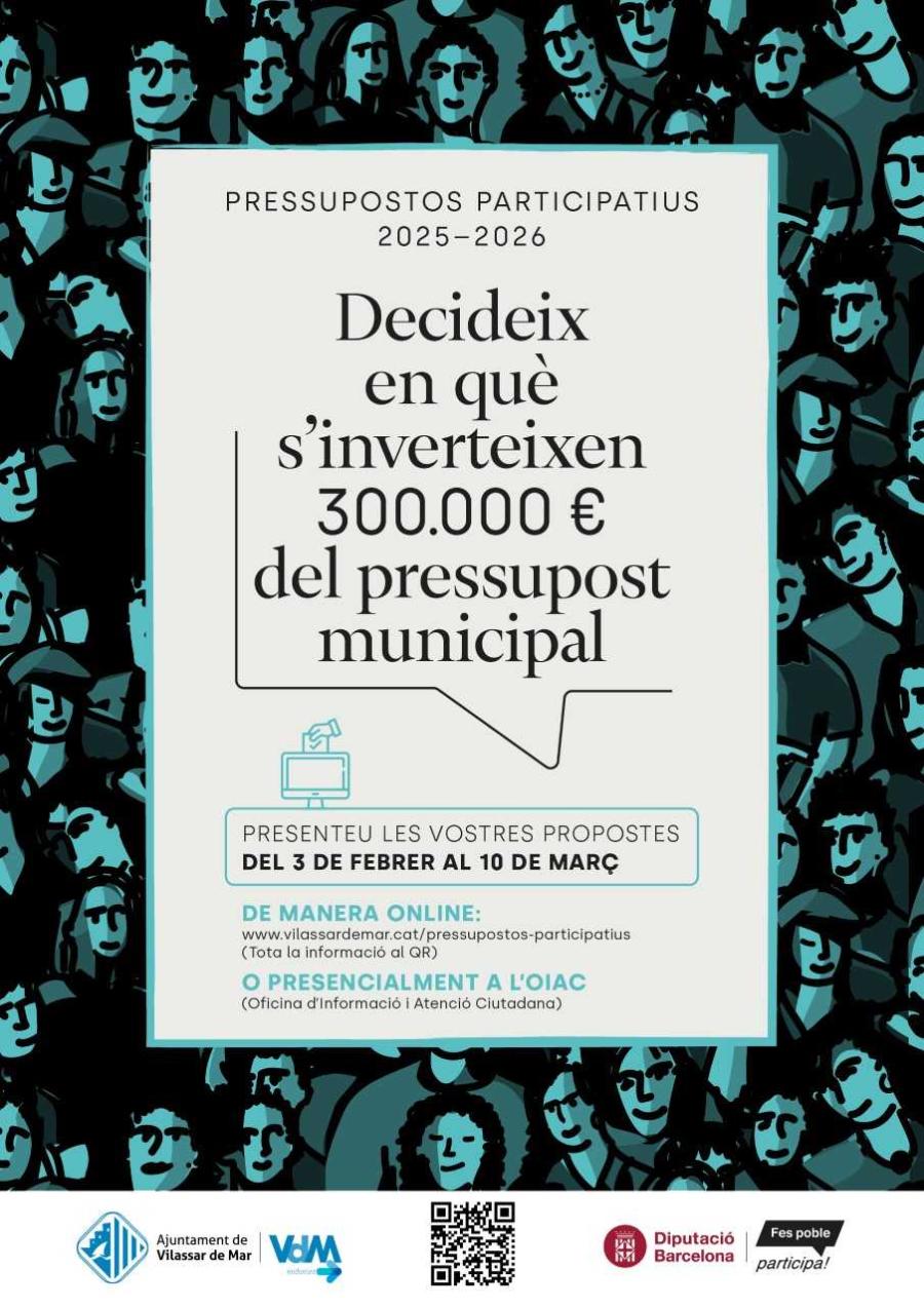 Cartell de l'edició dels pressupostos participatius 2025-2026