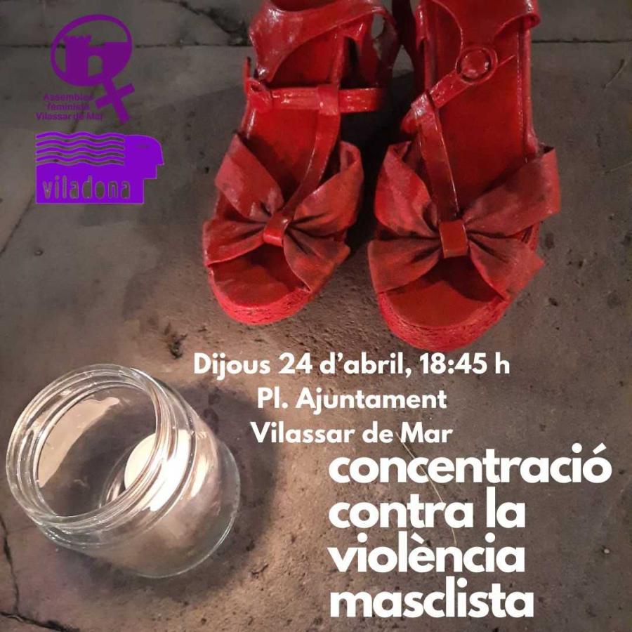 Cartell concentració contra la violència masclista