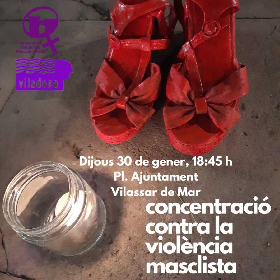 Cartell concentració contra la violència masclista