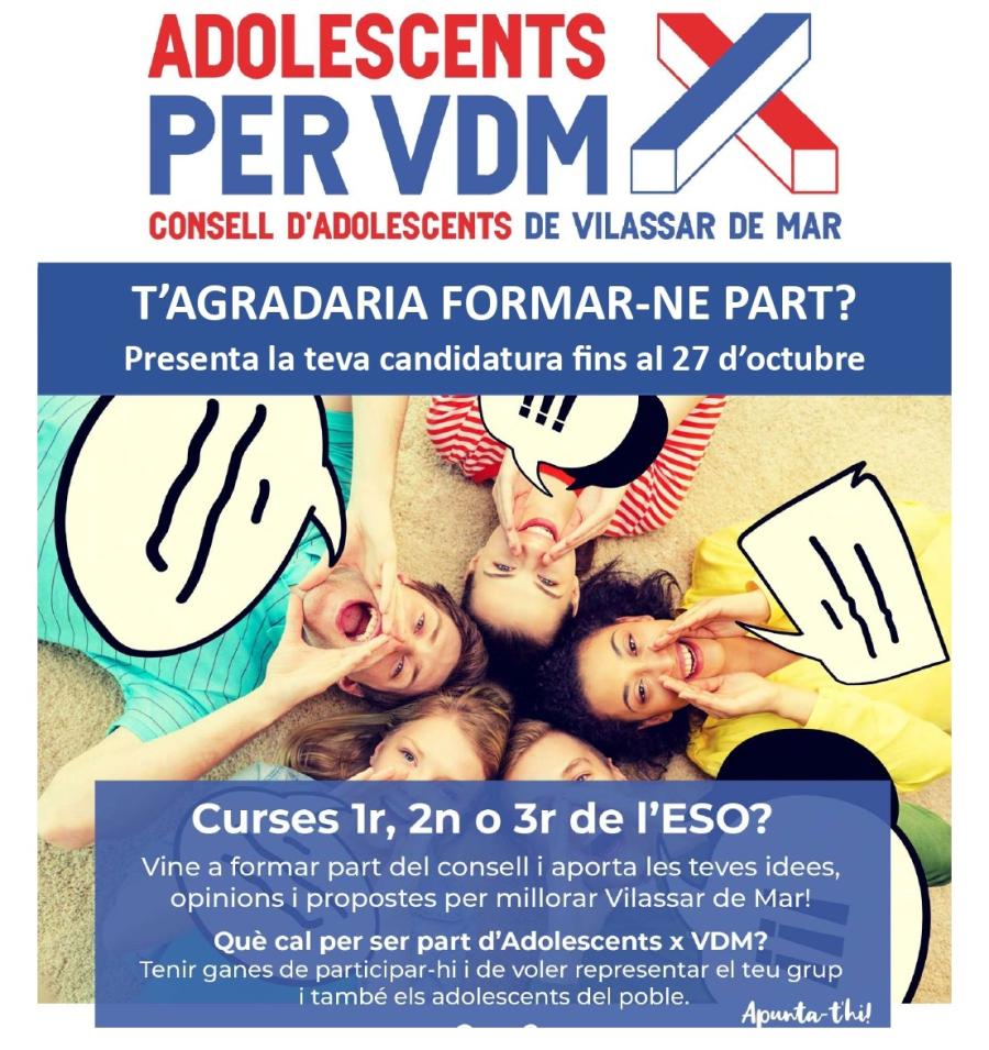 Cartell candidatures al Consell d'Adolescents