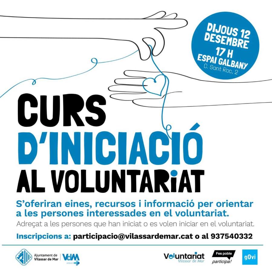 Cartell curs d'iniciació al voluntariat