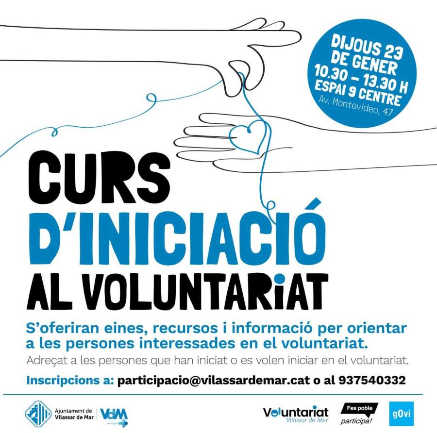 Cartell curs d'iniciació al volunariat