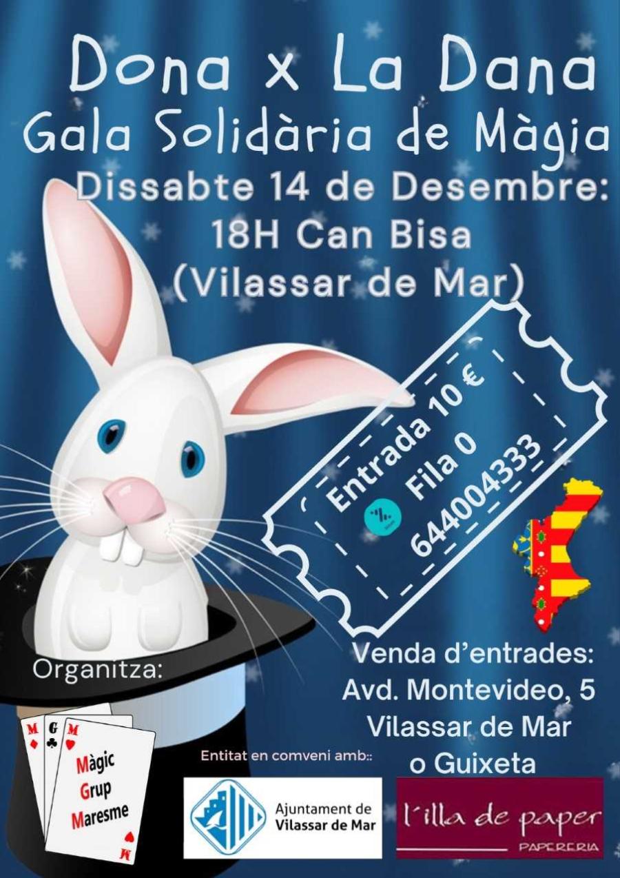 Cartell de la gala solidària de màgia
