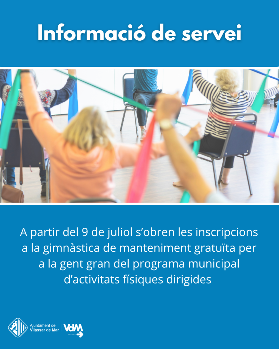 Gimnàstica de manteniment gratuïta.