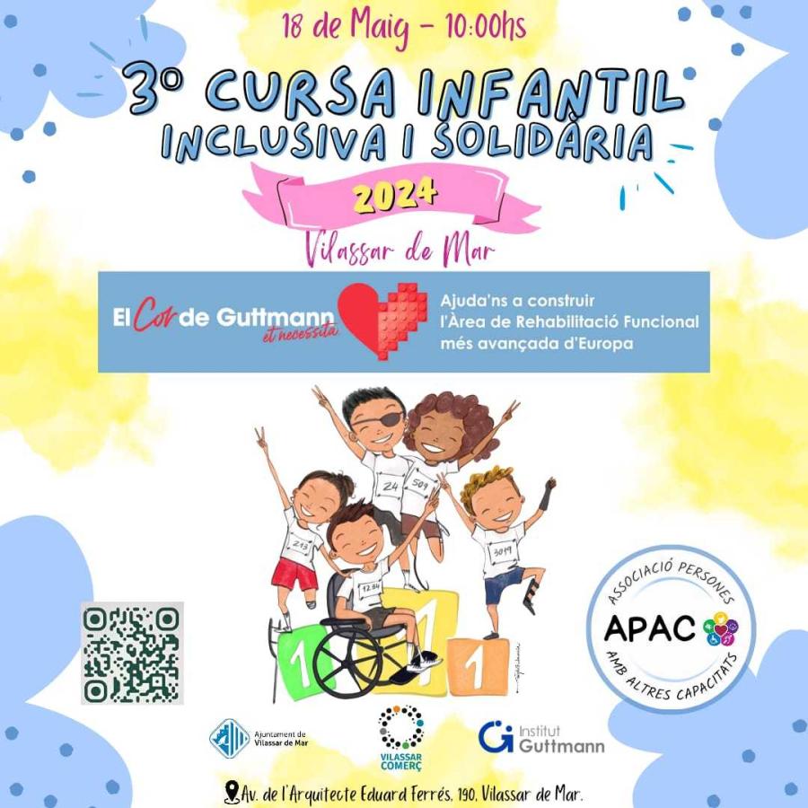 Cartell 3a cursa infantil inclusiva i solidària
