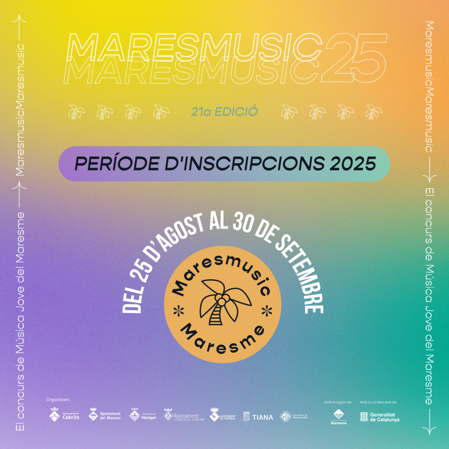 Cartell inscripcions al Maresmusic 2025