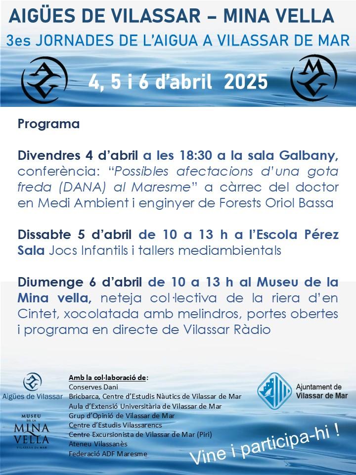Jornades de l'Aigua a Vilassar de Mar 2025