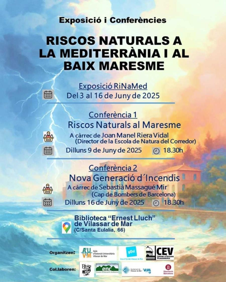 Cartell Riscos naturals al Maresme