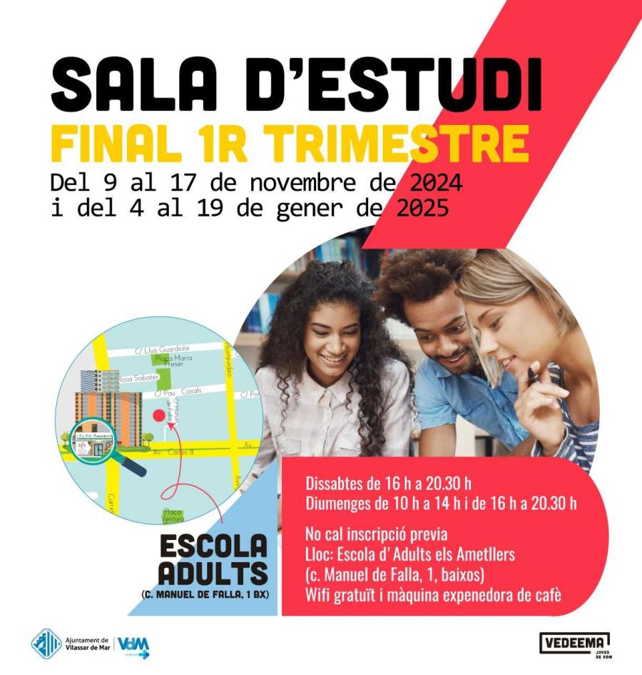 Sala d'estudi a l'Escola Municipal d'Adults