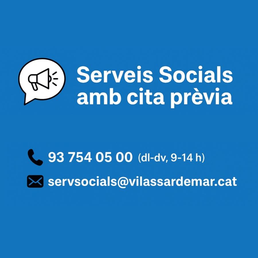 Avís Serveis Socials amb cita prèvia