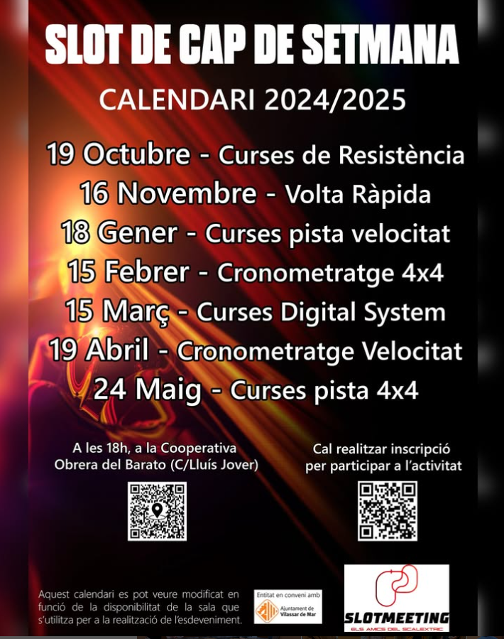 Slot de cap de setmana 2024/2025