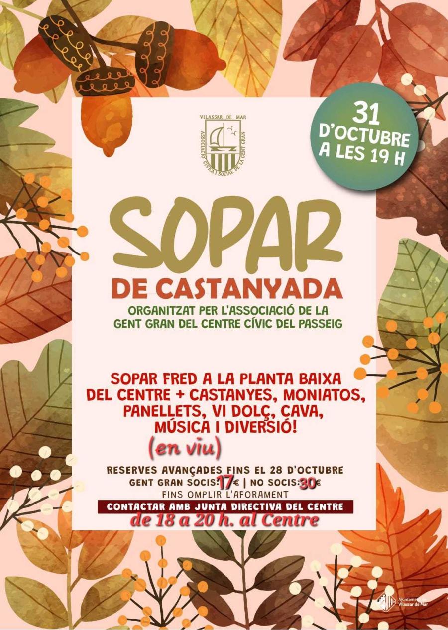 Cartell del sopar de castanyada