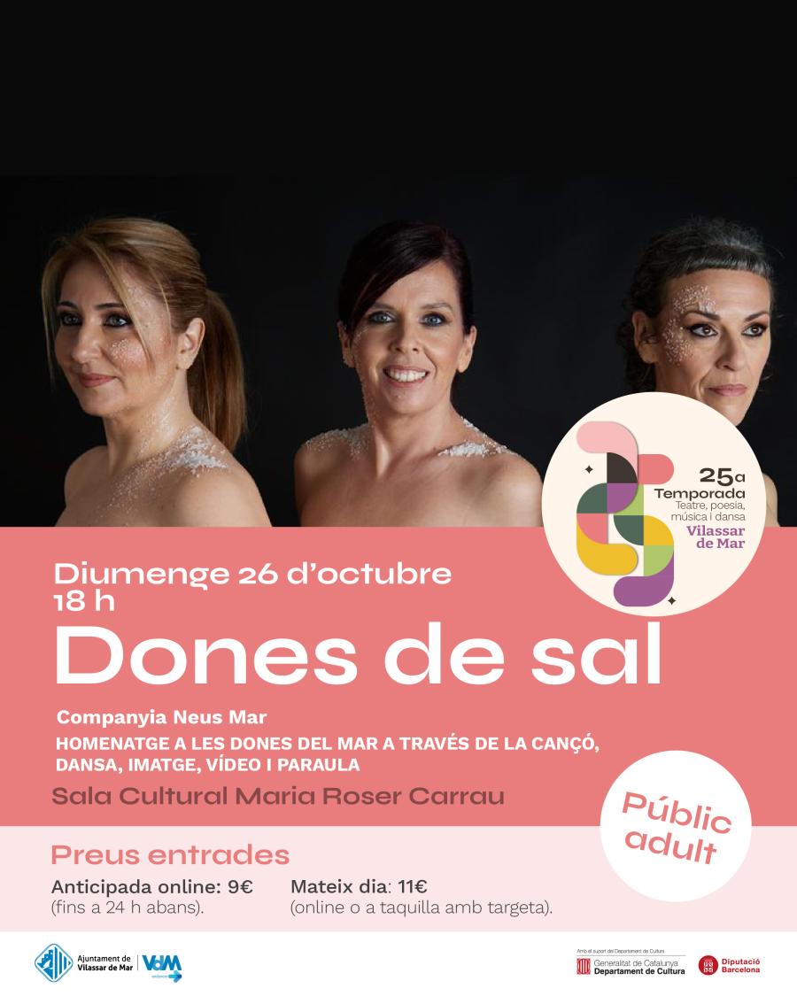 Cartell de l'espectacle "Dones de sal" Cartell de l'espectacle "Dones de sal"